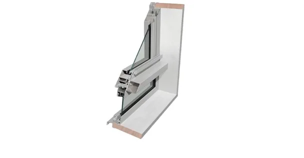 Vue en coupe d'une fenêtre à simple vitrage