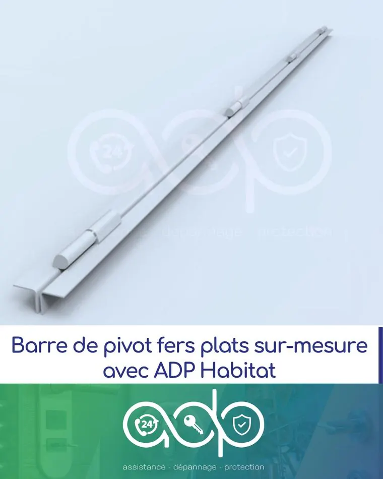 Barre de pivot en fers plats sur mesure — ADP Habitat, réalisation à Lyon