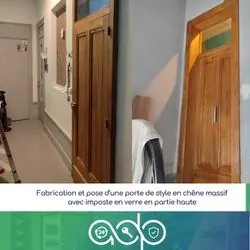 Porte de style à imposte vitrée — ADP Habitat, réalisation à Lyon